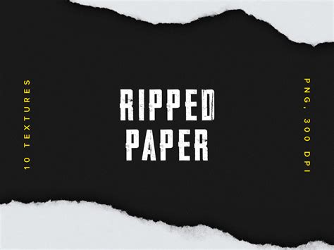 Free Download Ripped Paper Texture Set Behance