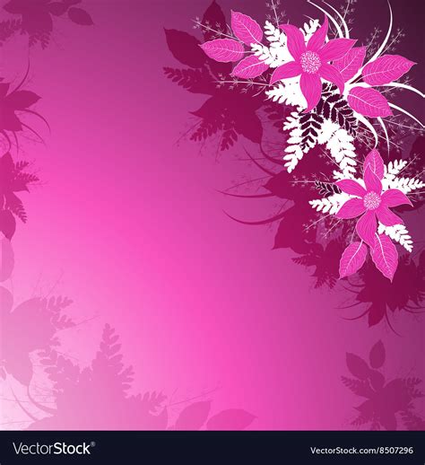 Decorative Pink Floral Background Royalty Free Vector Image