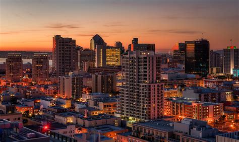 Wallpaper San Diego Usa Evening Cities Building