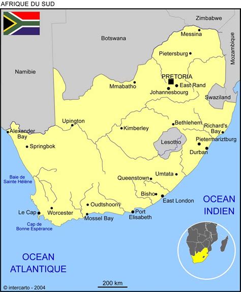 Afrique Du Sud Carte Du Monde Voyage Carte Plan