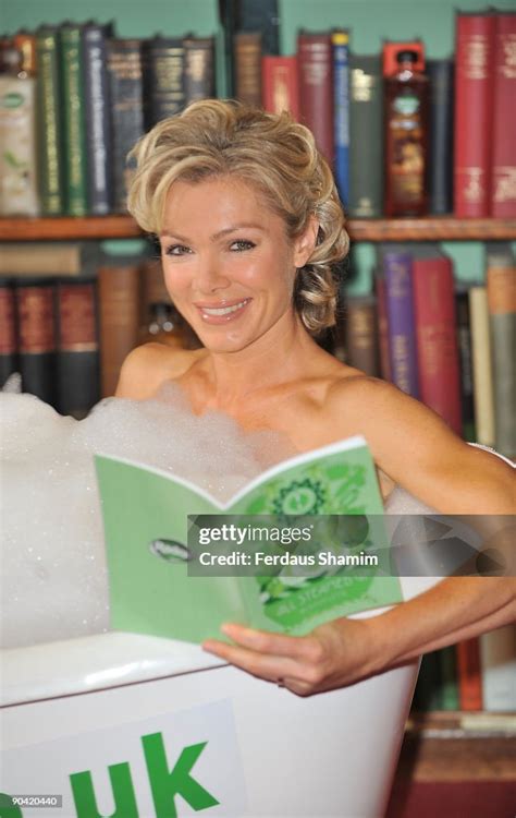 model nell mcandrew poses in a bath for an all steamed up the news photo getty images