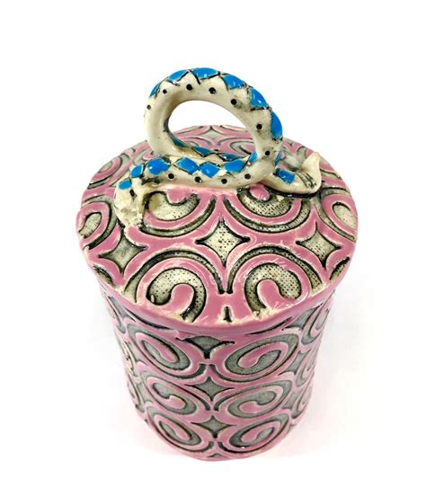 Hand Built Ceramic Snake Box Etsy