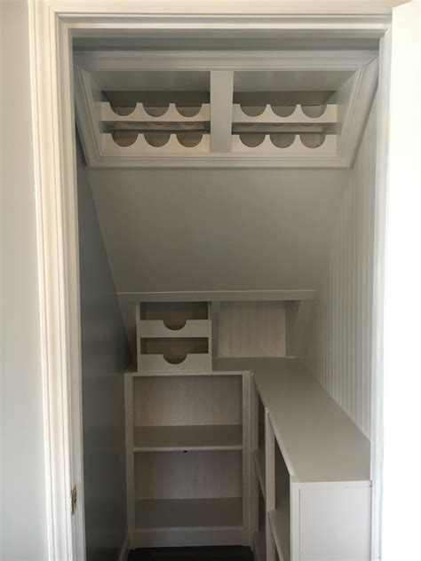 Here's how we made this under stairs pantry with a diy sliding barn door to make the shelves, we cut some ½ plywood to the sizes that we wanted. Under stairs pantry conversion | Under stairs pantry ...