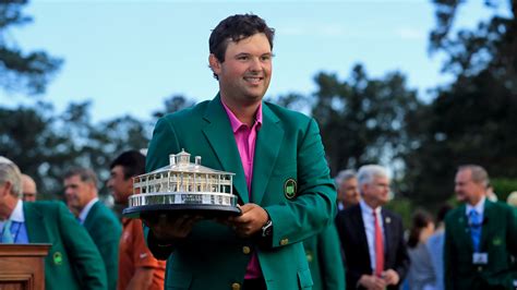 2018 Masters Champion Patrick Reed Holds The Masters Tournament Trophy