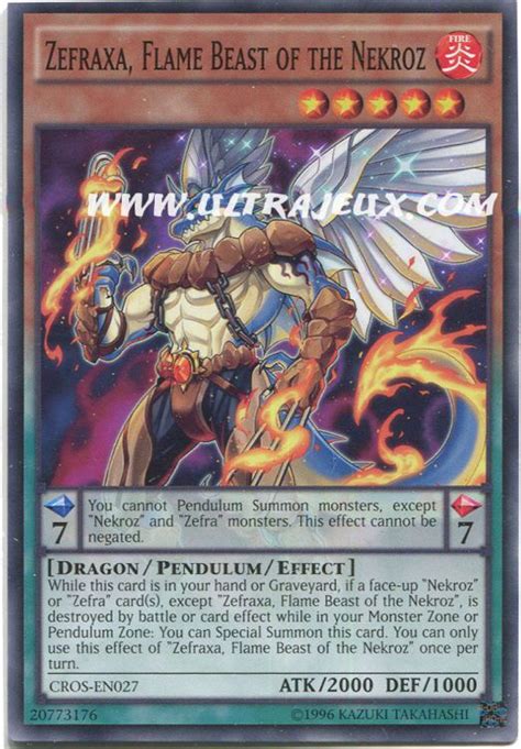 Zefraxa Flame Beast Of The Nekroz Cros En027 Carte Yu Gi Oh Cartes