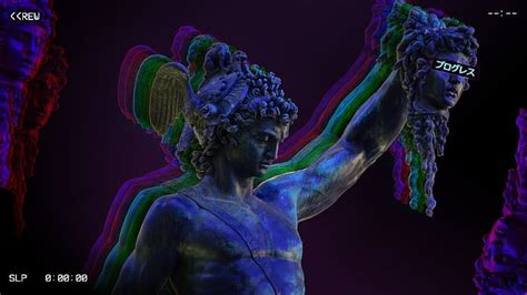 Free Download Greek Mythology Vaporwave Statue Glitch Art Hd