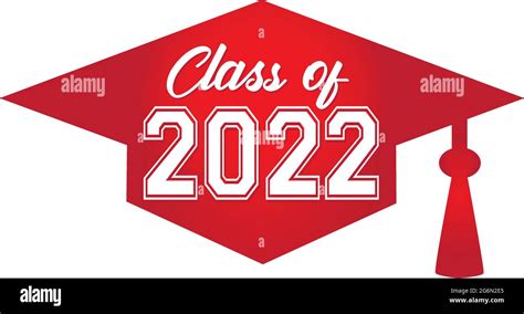 Class Of 2022 Red Graduation Cap Stock Vector Image And Art Alamy