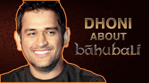 The untold story directed by: Ms Dhoni About Baahubali | Prabhas | Rajamouli | MS Dhoni ...