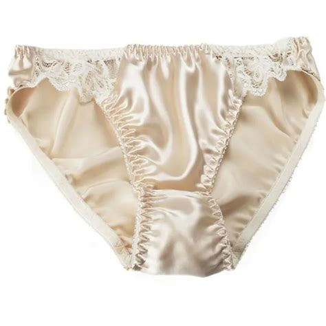 Womens 100 Silk Sexy Panties Bikinis Underwear Knickers High Cut