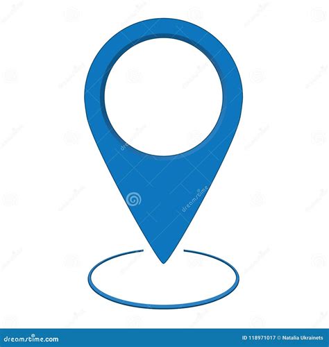 Blue Location Icon Stock Vector Illustration Of Icon 118971017