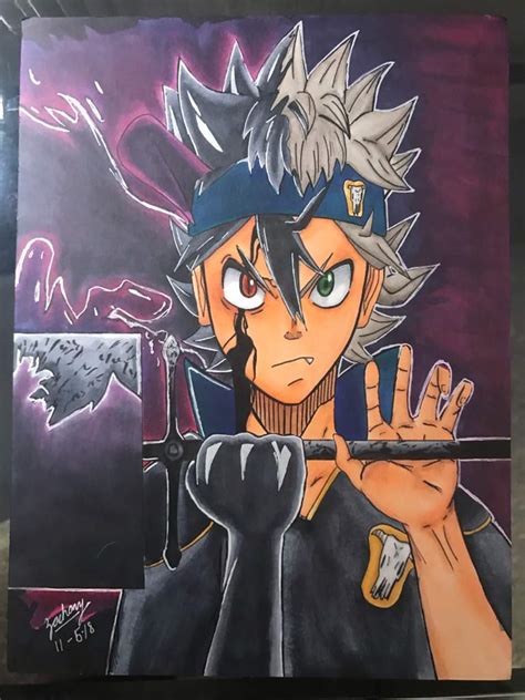 Asta Demon Form Drawing Black Clover Amino