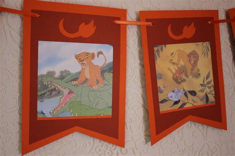 Disneys Lion King Banner Colorful Storybook Bunting Etsy