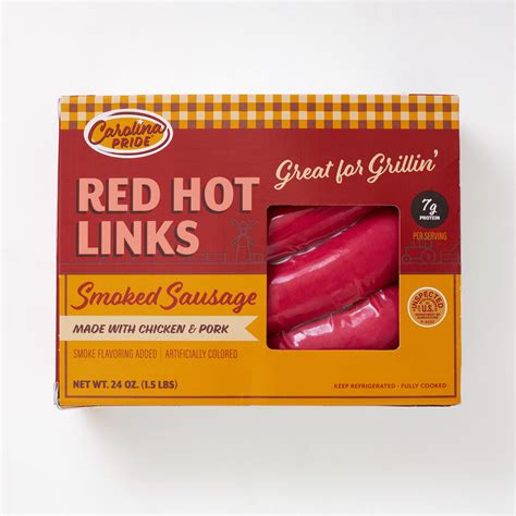 Carolina Pride Red Hot Links Smoked Sausage