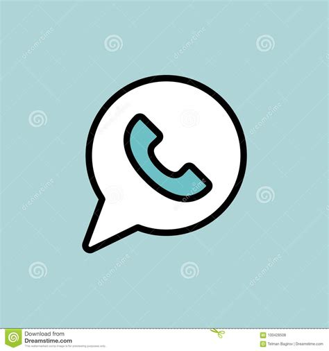 Whatsapp Icon On Blue Background Stock Illustration Illustration Of