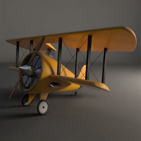 Cartoon Airplane 3d Model