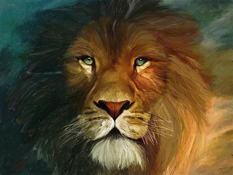 Talented Artist Oil Painting Lion Oil Painting Lion Painting Lion