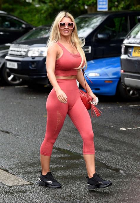 Christine Mcguinness In Tights Outside A Gym In Cheshire Gotceleb