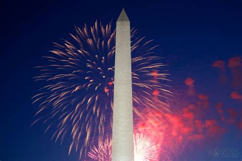 Washington Monument With Fireworkswashington Dc