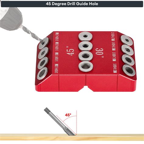 Buy 30 45 90 Degree Angle 4 Sizes Drill Hole Guide Jig For Angled And