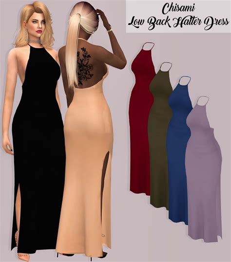 Chisami Low Back Halter Dress Updated Link The Link Should Work Now