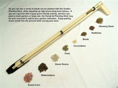 Garden And Ginseng Planting Stick Gardening Tool Wooden Steel Etsy
