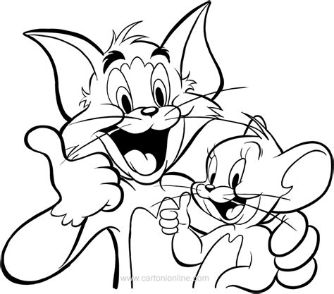 Dibujo De Tom Y Jerry Ok Para Colorear