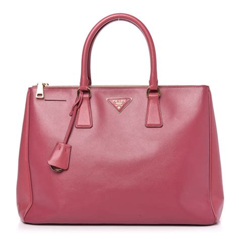 PRADA Saffiano Large Galleria Double Zip Tote Bruyere 718373 FASHIONPHILE