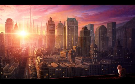 Anime Cityscape Architecture Wallpapers Hd Desktop And Mobile