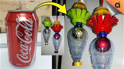 How To Make Christmas Lantern Using Soda Can And Other Recycled Materials