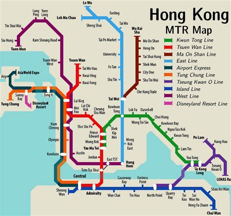 Hong Kong Subway Map English United States Map