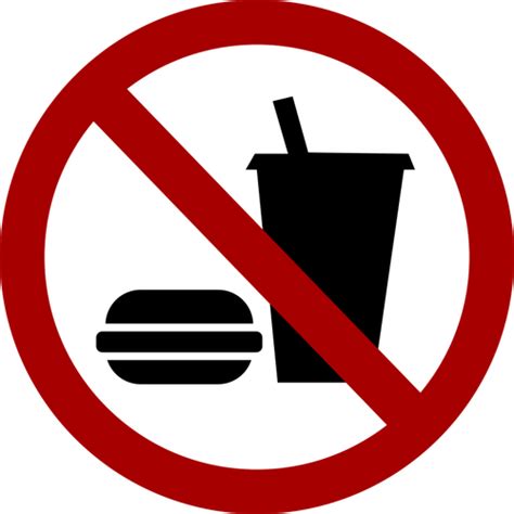Geen eten en drinken vector teken afbeelding ...