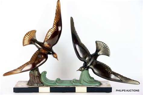 An Art Deco Spelter Seagull Fine And Decorative Arts Philips