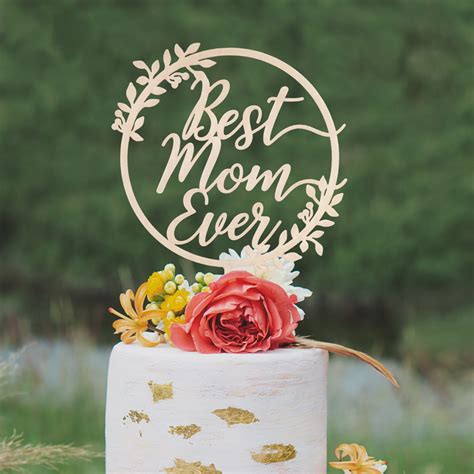 Mothers day cake perfection 💕 see the mothers day edit over at @partywithlenzo • 🍰 by @peterrowlandau • cake topper by @littleconfettilove… Best Mom Ever Cake Topper: Make it the best Mothers Day Ever