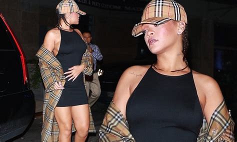 Rihanna Goes Bra Free In Tight Lbd In New York Daily Mail Online