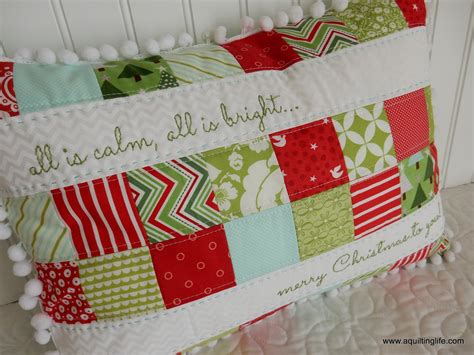 Merry Christmas Patchwork Pillow A Quilting Life A Quilt Blog