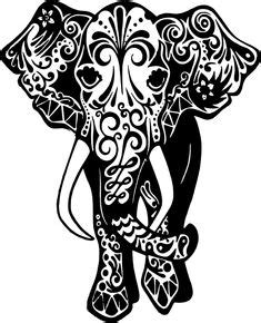 Download Elephant Mandala - Cutting Files | SVG | Mandala elephant, Elephant coloring page, Tribal elephant