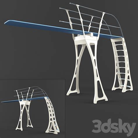 Duraflex Diving Stand Tower Sports 3d Model