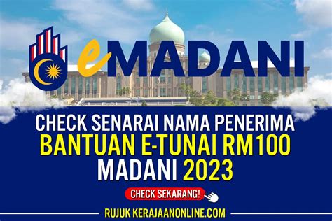 Check Senarai Nama Penerima Bantuan Madani Semak Sekarang Kerajaan Online