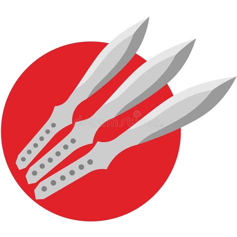 Steel Throwing Knives Icon Isolated Stock Vector Illustration Of