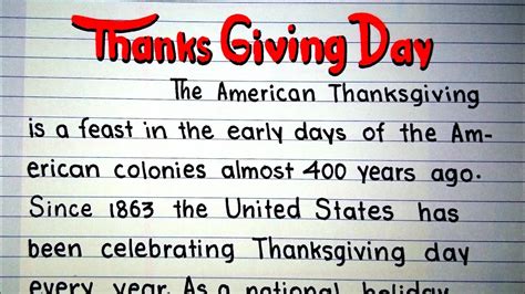 Write Essay On Thanksgiving Day Thanksgiving Day For Kids What Is