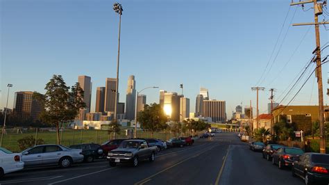 Downtown Los Angeles In The Morning Sun Morning Sun Downtown Los