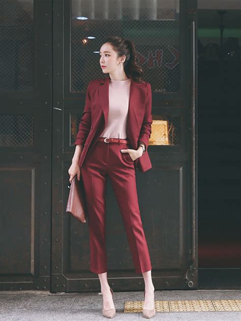 Wholesale7 Office Lady Trim Collar Fitted Long Pant Women Suit Wholesale7 Blog Latest