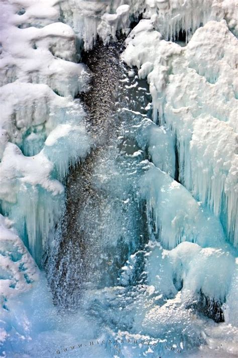 Frozen Waterfall Picture Winter Scene Photo Information