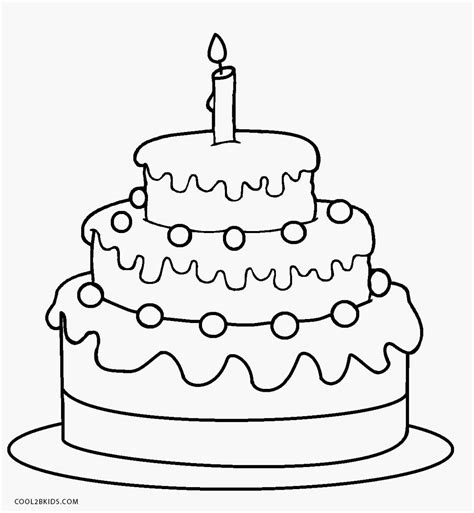 Free Printable Birthday Cake Coloring Pages