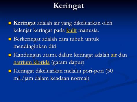 Kandungan Keringat Ujian