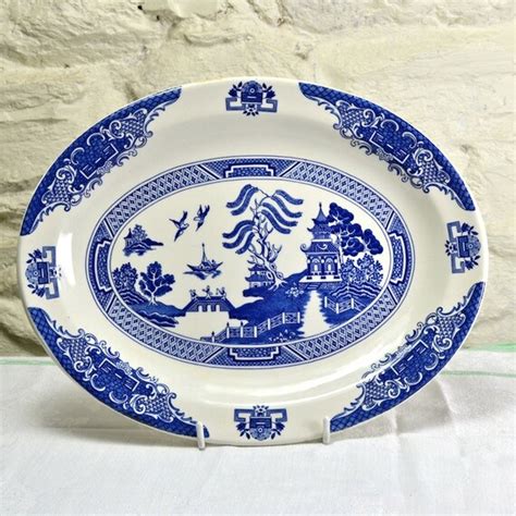 Blue Willow Platter English Ironstone Pottery Serving Plate