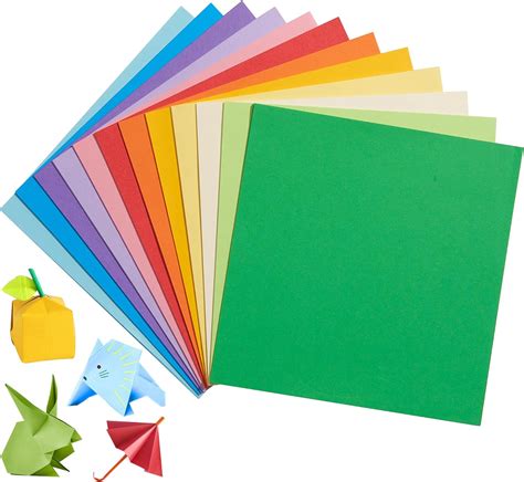 Buntes Origami Papier 120 Blatt 12 Leuchtende Farben 152 Cm 70 G