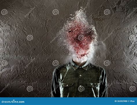 Blow Your Mind Exploding Head Stock Photo Image Of Blood Crack