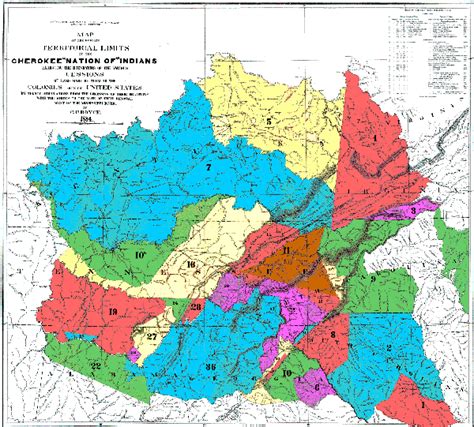 Map Of The Former Territorial Limits Of The Cherokee Nation Of