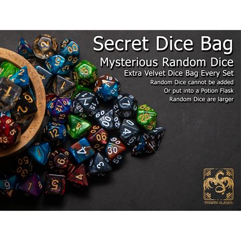 Mysterious Random Dice L Polyhedral Dice Set Of 7 Rpg Dice Set